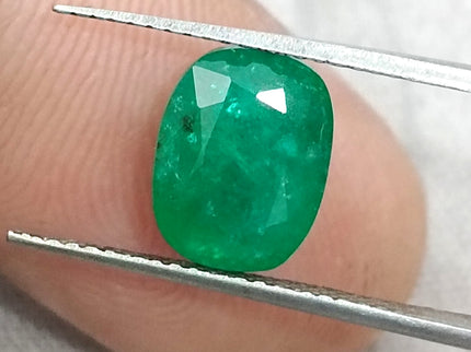 Zambian Emerald 2.80ct Deep Leaf Green Cushion Cut Loose Stone
