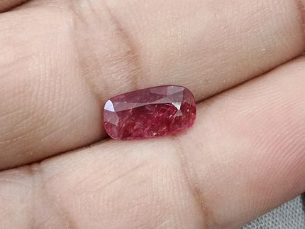 2.04ct Unheated Natural Ruby Wine Red SGL Certified Mozambique Cushion Cut Loose Stone