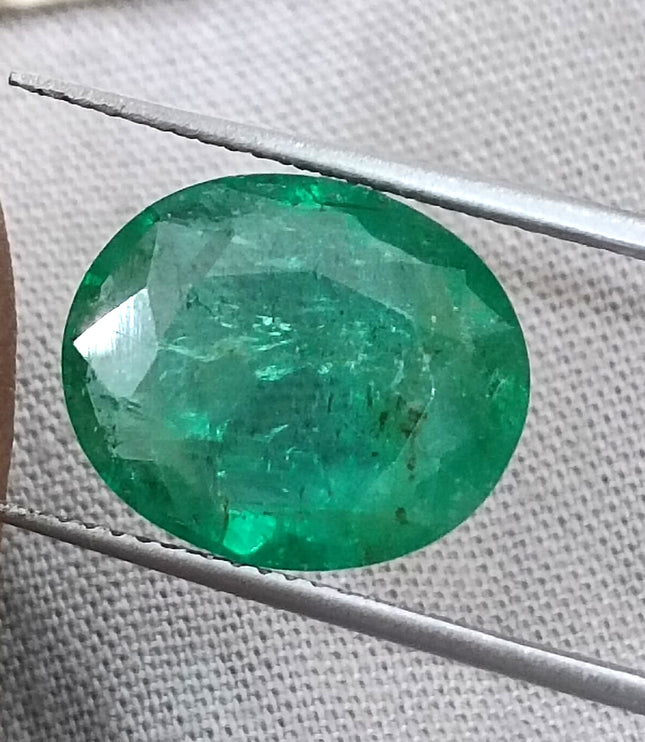 Natural Emerald 6.23ct Certified Zambian Origin Medium Deep Green Gemstone