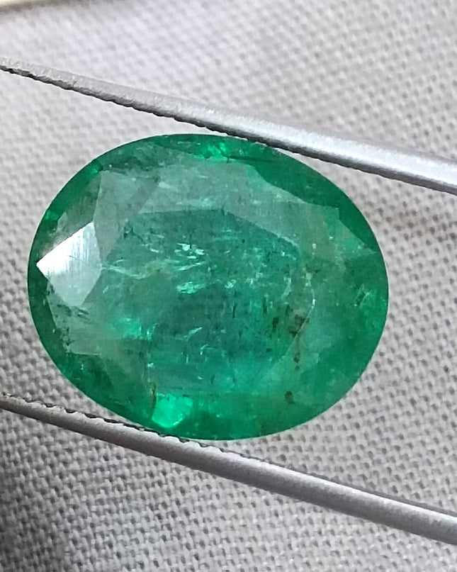 GSI Certified 6.32ct Medium Deep Emerald, Natural Gemstone