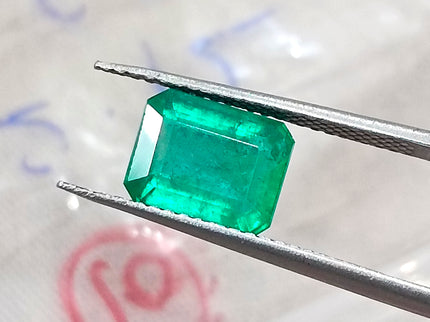 2.12ct Panjshir Emerald Medium Green Octagon Cut SGL Certified Gemstone