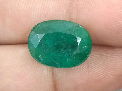 Zambian Emerald 10.49ct Certified Natural Deep Forest Green Oval Cut Stone