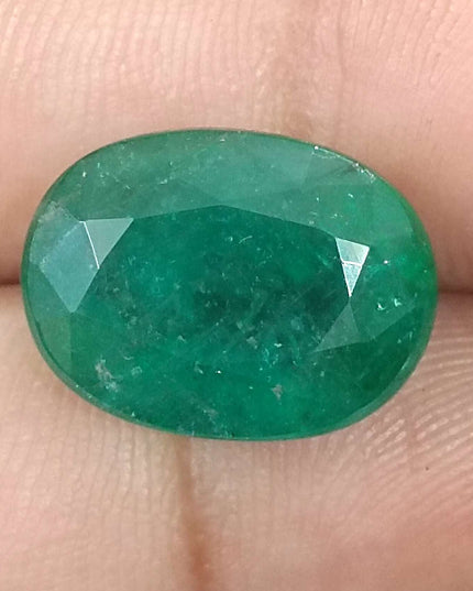10.50ct Zambian Emerald, Deep Forest Green Oval Cut Natural Loose Gemstone.