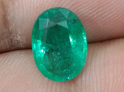 GSI Certified 2.68ct Water Green Emerald, Natural earth mined Gemstone