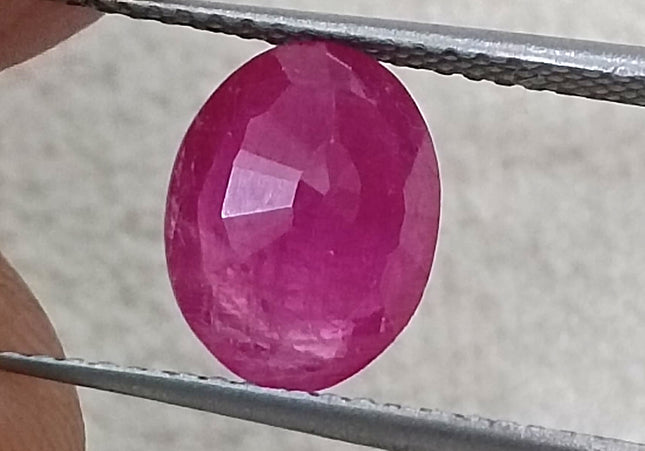 GSI Certified 2.07ct Mozambique Ruby, Natural Untreated Gemstone