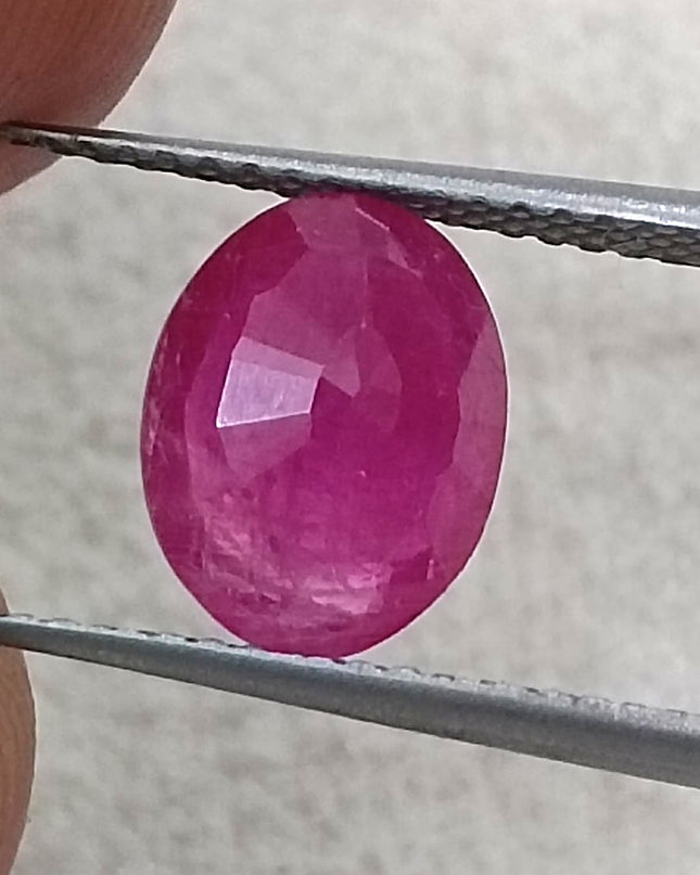 GSI Certified 2.07ct Mozambique Ruby, Natural Untreated Gemstone
