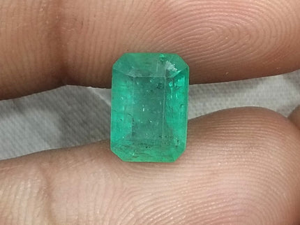 Russian Emerald 2.71ct Sea Green SGL Certified Octagon Cut Minor Oil Gemstone