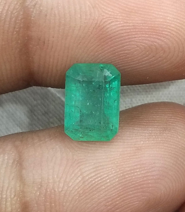 Russian Emerald 2.71ct Sea Green SGL Certified Octagon Cut Minor Oil Gemstone