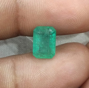 Russian Emerald 2.71ct Sea Green SGL Certified Octagon Cut Minor Oil Gemstone