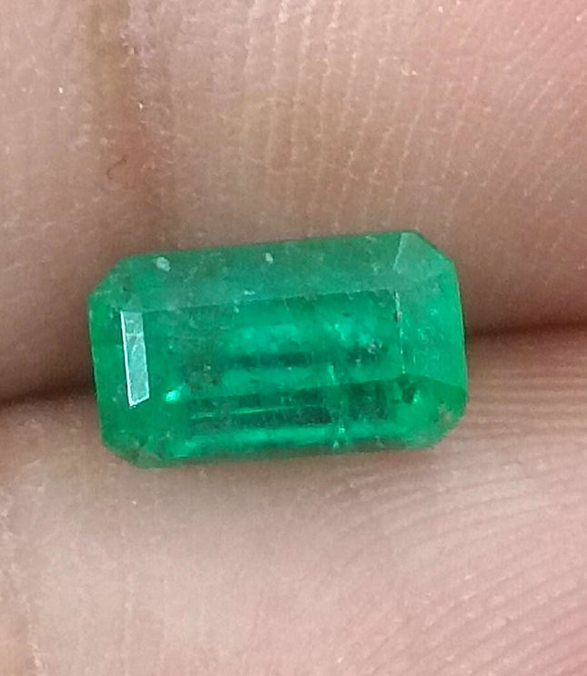 1.44ct Certified Panjshir Emerald, Natural Golden Green Stone