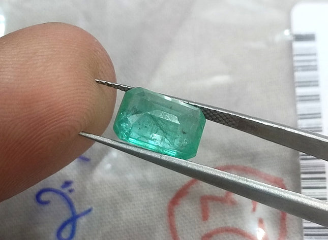 Russian Emerald 2.71ct Sea Green SGL Certified Octagon Cut Minor Oil Gemstone