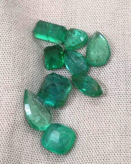 9.00ct Natural Zambian Emerald Parcel Minor Oiled Loose Gemstones