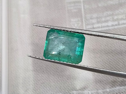 2.93ct Natural Emerald Medium Green Octagon Cut Loose Gemstone