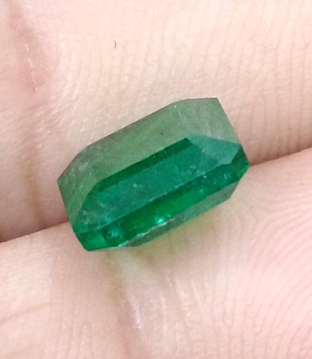 Natural Emerald 3.57ct Certified Deep Velvet Green Octagon Cut Loose Gemstone