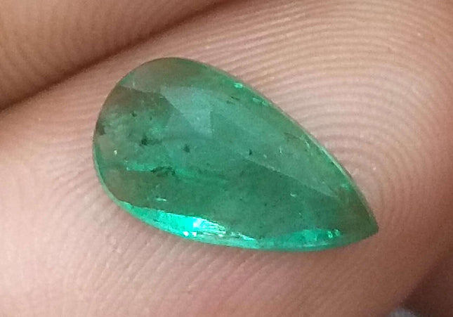 2.08ct GSI USA Certified Deep Pure Green Zambian Emerald Minor Oiled Loose Gemstone