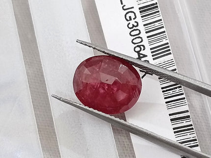 3.76ct Untreated Mozambique Ruby Natural Wine Red SGL Certified Oval Cut Gemstone