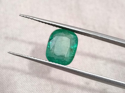 2.95ct Cushion cut Zambian Emerald Natural Cushion Cut Gemstone