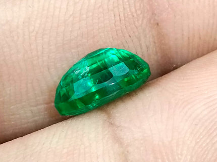 3.02ct Zambian Emerald, Certified Natural Deep Vivid Green Oval Cut Loose Gemstone