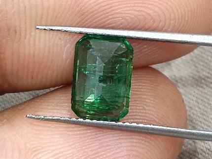 Natural Emerald 1.54ct Vivid Deep Green SGL Certified Zambian Octagon Cut Loose Gemstone