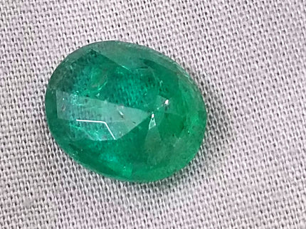 Natural Emerald 6.23ct Certified Zambian Origin Medium Deep Green Gemstone