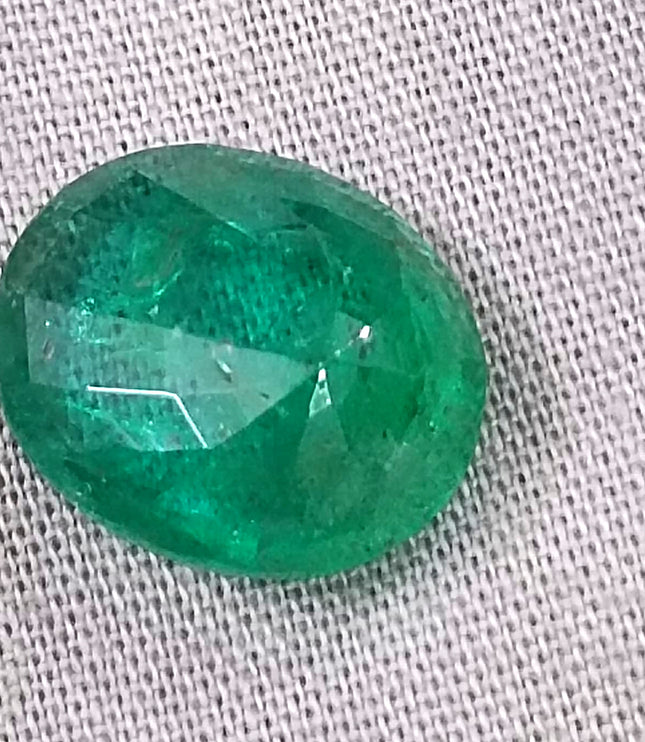 Natural Emerald 6.23ct Certified Zambian Origin Medium Deep Green Gemstone