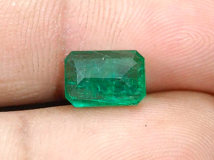 2.53ct Zambian Emerald, Medium Green Octagon Cut Natural Loose Stone