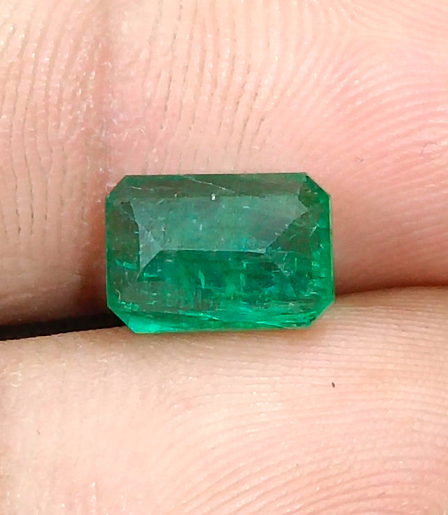 2.53ct Zambian Emerald, Medium Green Octagon Cut Natural Loose Stone