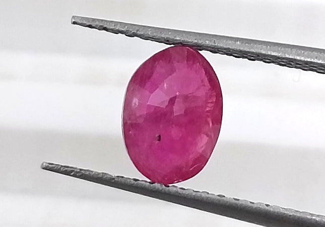 GSI Certified 1.03ct Mozambique Ruby, Natural Untreated Gemstone