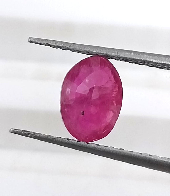 GSI Certified 1.03ct Mozambique Ruby, Natural Untreated Gemstone