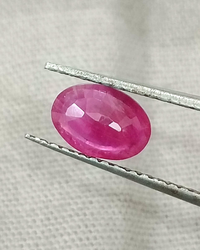 GSI Certified 0.87ct Mozambique Ruby, Natural Untreated Gemstone