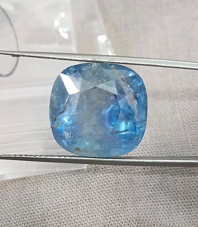 17.96ct Untreated Blue Sapphire Natural IIGJ Certified Burmese Cushion Cut Gemstone