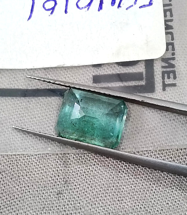 Certified 2.87ct Zambian Emerald Natural Medium light Green Loose Gemstone
