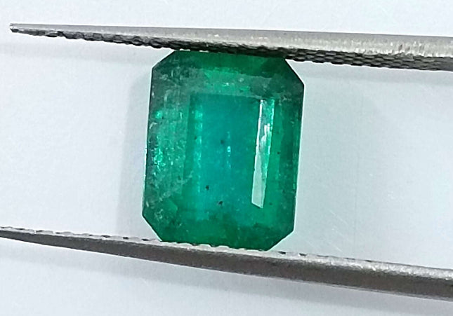 GSI Certified 1.87ct Medium Deep Green Zambian Emerald Minor Oiled Loose Gemstone