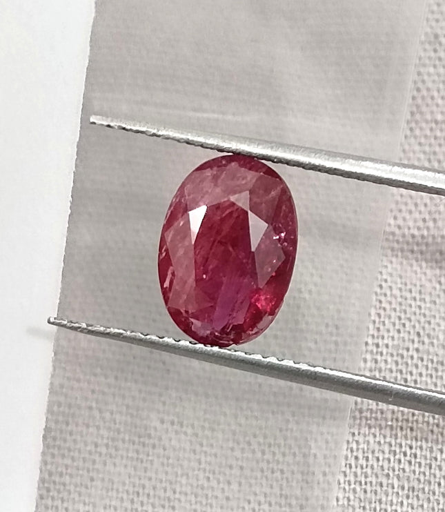 2.28ct Natural Untreated Ruby Pomegranade Red SGL Certified Oval Loose Gemstone
