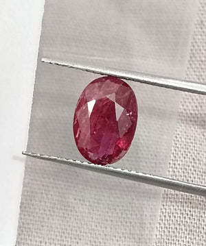 2.28ct Natural Untreated Ruby Pomegranade Red SGL Certified Oval Loose Gemstone