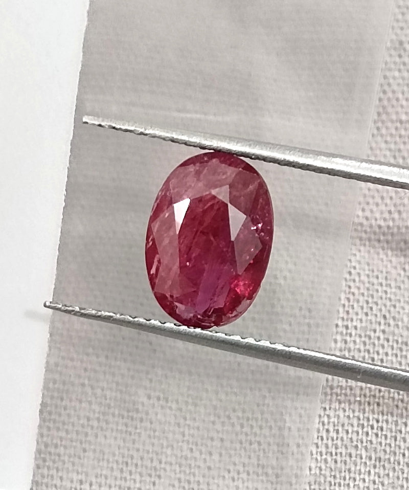 2.28ct Natural Untreated Ruby Pomegranade Red SGL Certified Oval Loose Gemstone