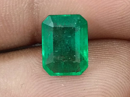 Zambian Emerald 2.47ct Medium Deep Pure Green Certified Natural Loose Gemstone