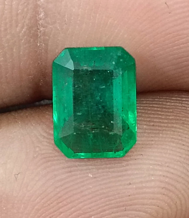 Zambian Emerald 2.47ct Medium Deep Pure Green Certified Natural Loose Gemstone