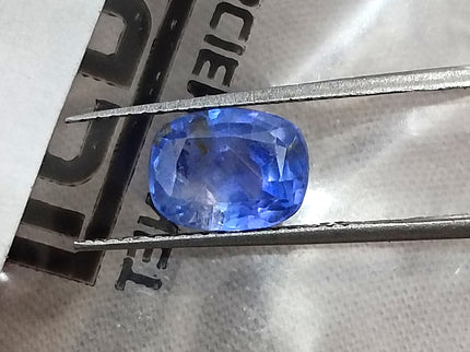 Unheated Cornflower Blue Sapphire 1.87ct Natural GSI Certified Cushion Cut Loose Gemstone