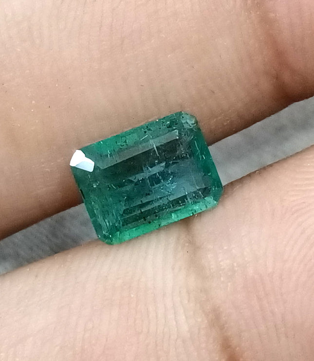 Natural Emerald 2.14ct Medium Green SGL Certified Octagon Cut Gemstone