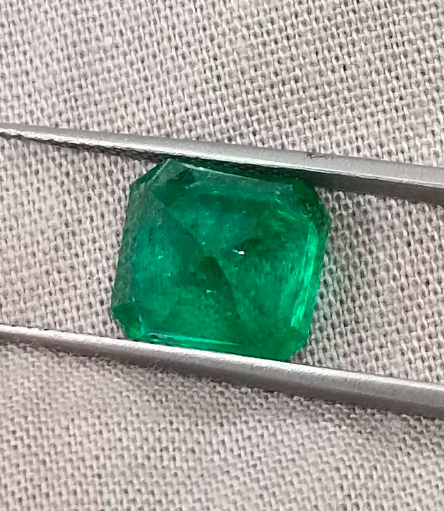 Panjshir Emerald 4.10ct Bright Medium Deep Green Octagon Cut Gemstone