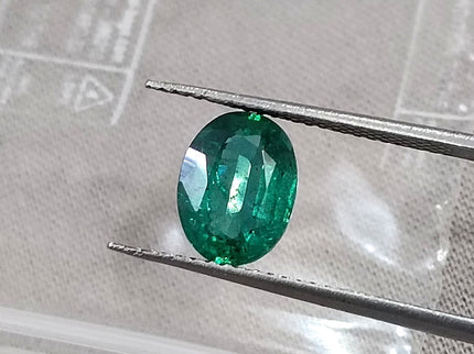1.53ct Natural Emerald Zambia Medium Deep Green SGL Certified Oval Cut Loose Stone