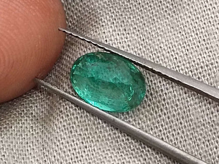 Certified 1.34ct Natural Zambian Emerald.