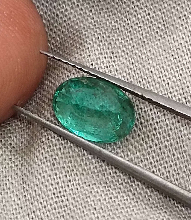 Certified 1.34ct Natural Zambian Emerald.