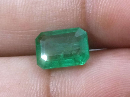 Zambian Emerald 2.76ct Certified Natural Medium Green Octagon Cut Loose Gemstone