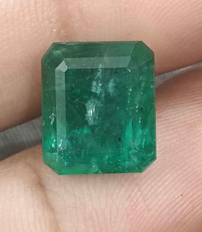 8.36ct Zambian Emerald, Natural Big Size Emerald Cut Stone