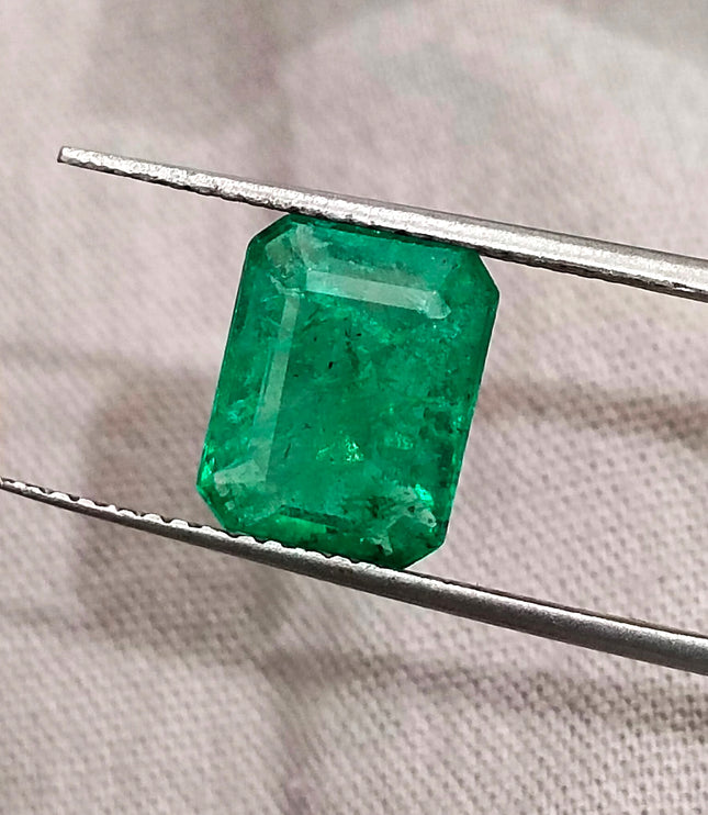 Zambian Emerald 2.76ct Natural Medium Deep Green Octagon Cut Gemstone