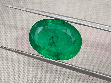 3.02ct Zambian Emerald, Alpine Green Oval Cut Certified Natural Loose Gemstone