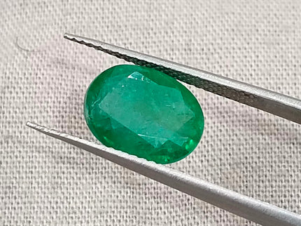 Zambian Emerald 3.05ct Medium Deep Green Oval Cut Loose Gemstone
