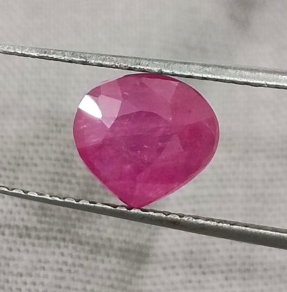 1.99ct African Ruby Certified By GSI, Natural Untreated Gemstone